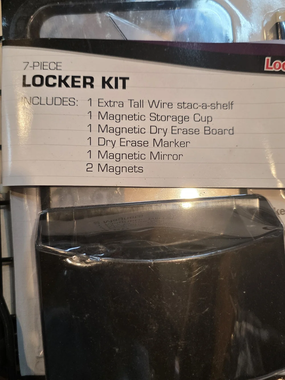 LockerMate 3 Of The 7-Piece Locker Kit - Black